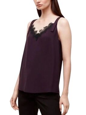 Babaton lace front v-neck deep purple camisole size S excellent condition